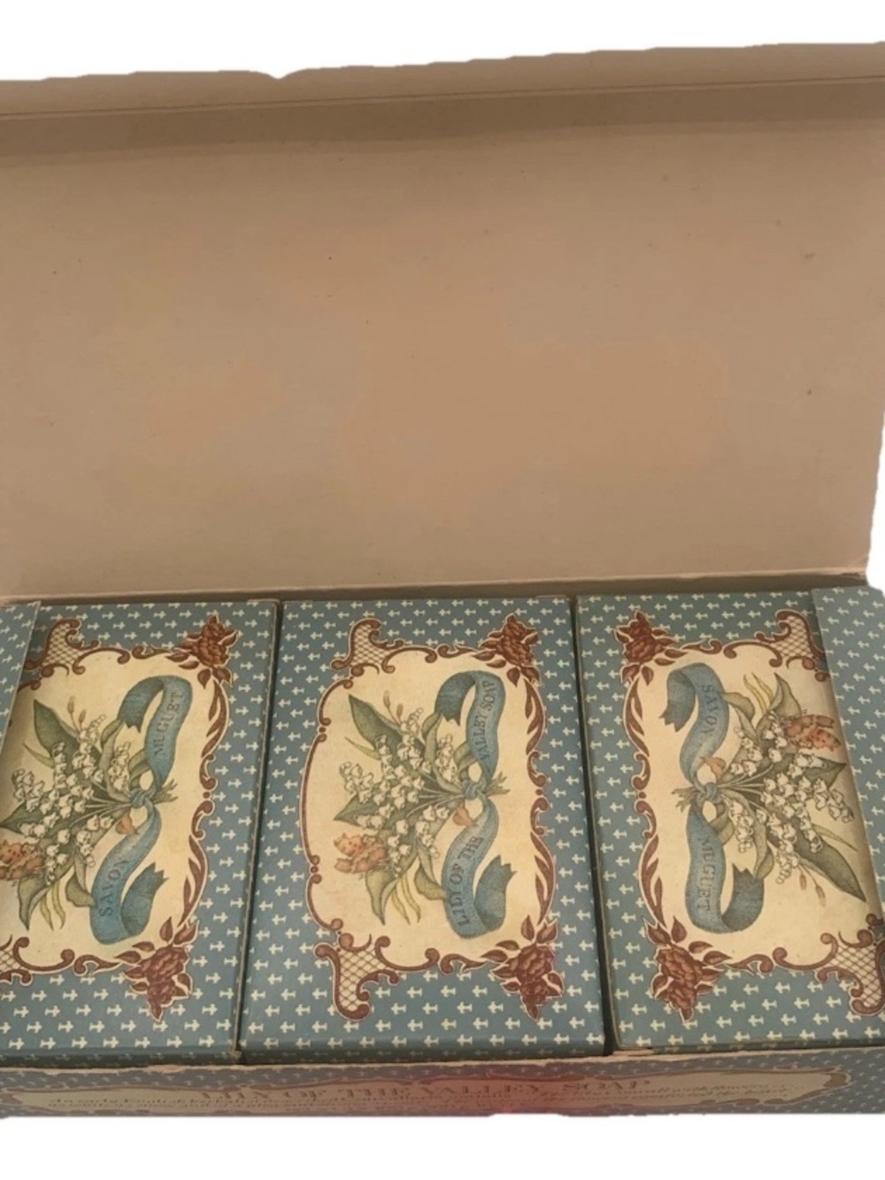 Crabtree &! Evelyn Lily of the Valley Perfumed Body Soap 1979 Original Set/3